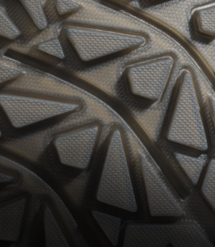 A close-up of the undersole of a pair of KEEN shoes.