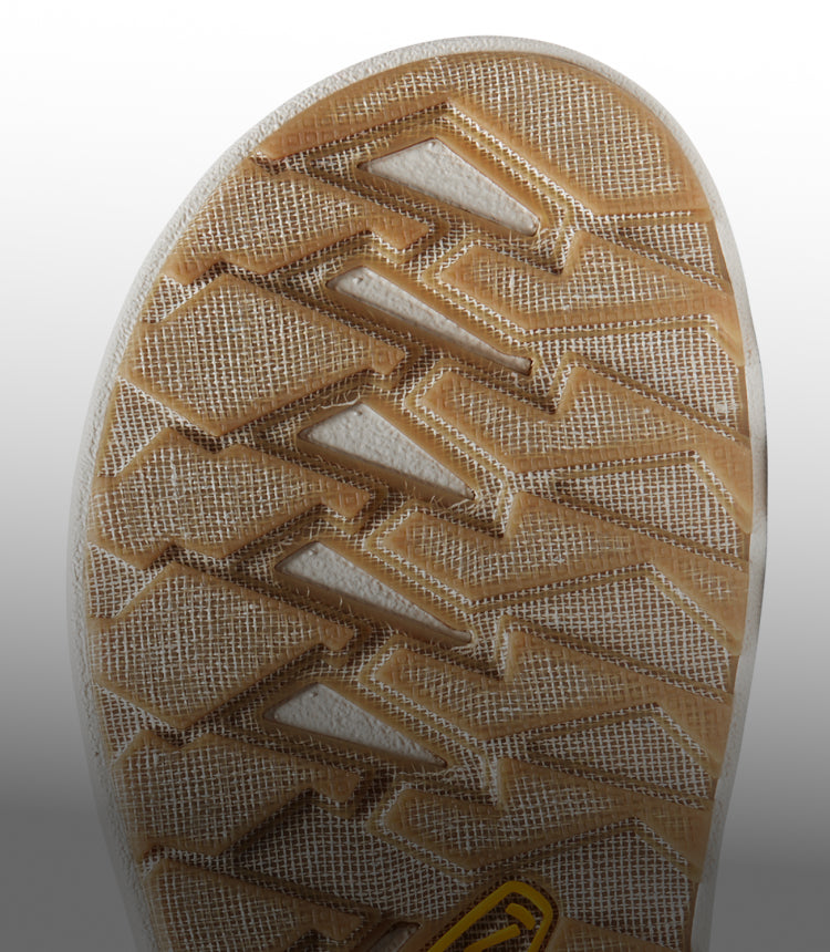 A close-up of the underside of a KEEN sandal.