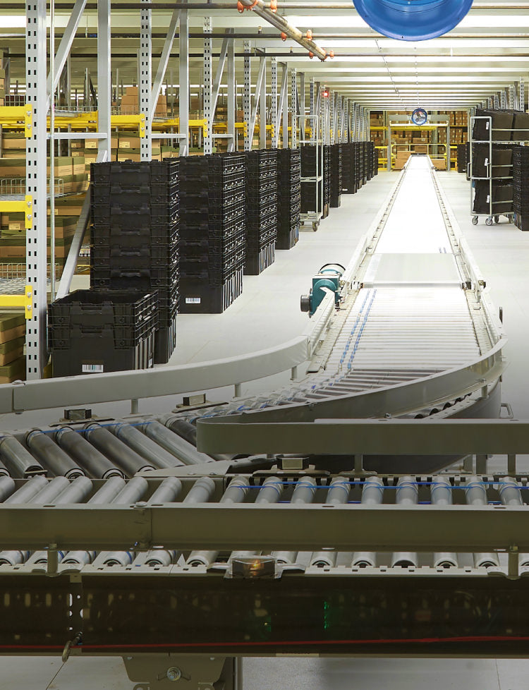 KEEN Warehouse shipment conveyer belt