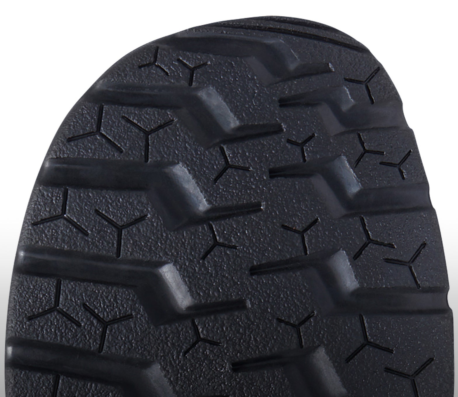 A close-up of the black undersole of a Jasper shoe.
