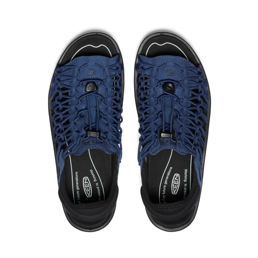 Men's UNEEK II OT Naval Academy/Black Open Toe Sandal | KEEN