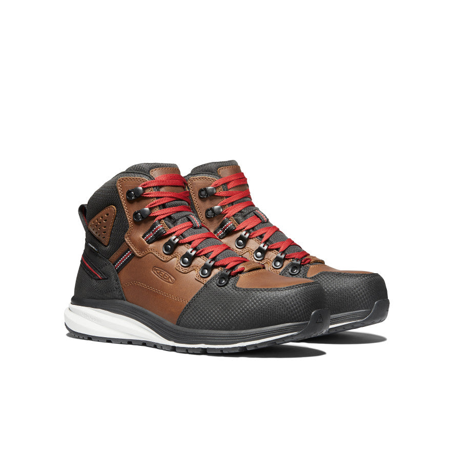 Men's Brown Work Boots - Red Hook Mid WP | KEEN Footwear