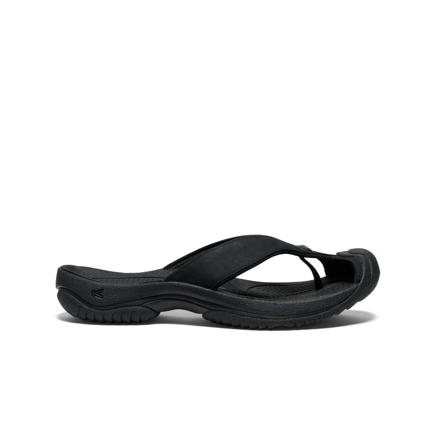 Men's Waimea Leather Flip-Flop Black/Black Regular