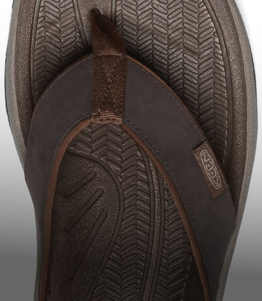KEEN Men's Kona Flip Flop - Water-Resistant, Arch Support, Black/Steel Grey