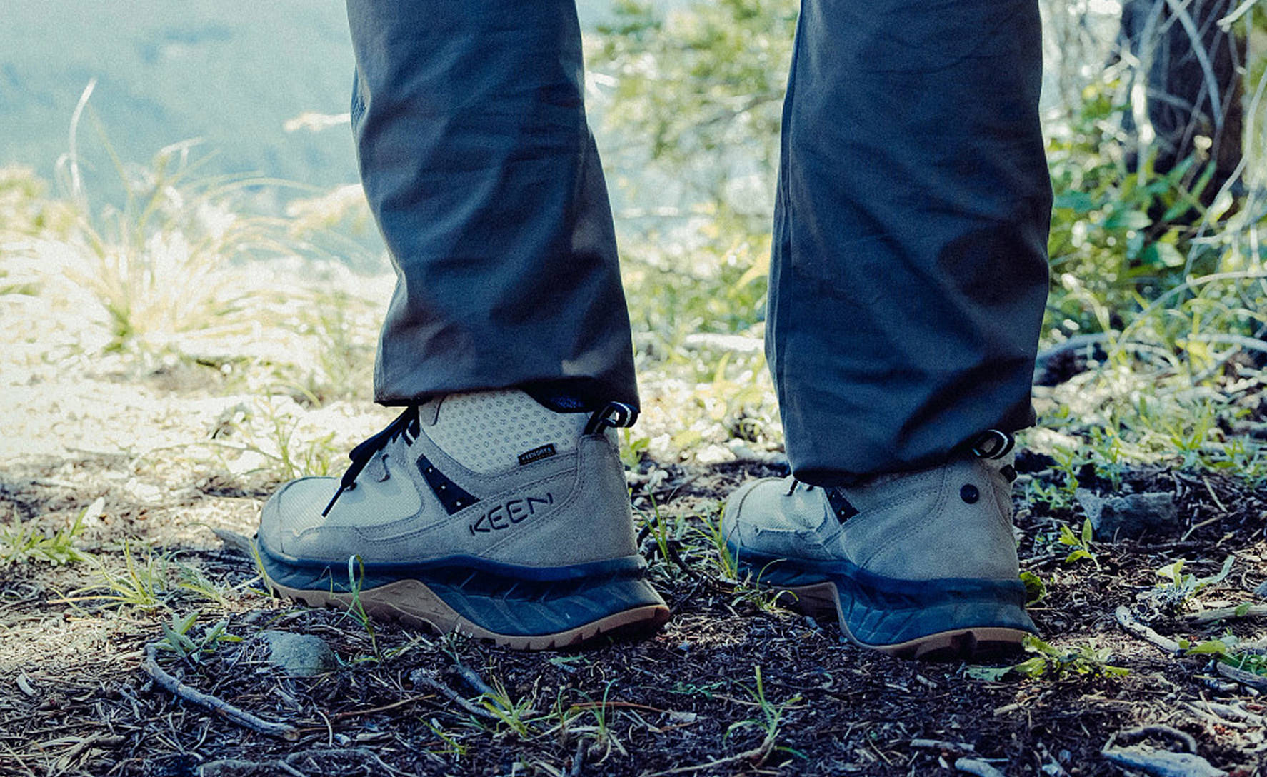 Men's Hightrail Waterproof Hiking Boot | Safari/Steel Grey | KEEN