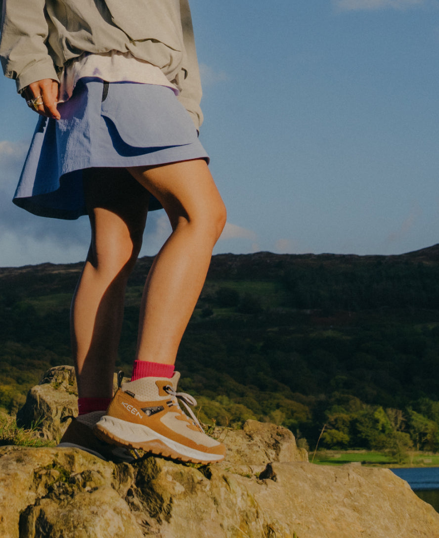 Women's Hightrail Waterproof Hiking Boot | Safari/Chipmunk | KEEN