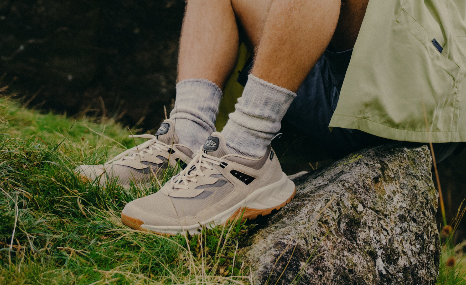 (取寄) キーン メンズ ウォータープルーフ KEEN men Hightrail Waterproof Brindle/Birch Men's Hightrail Waterproof Wide Hiking Shoe | Brindle/Birch | KEEN