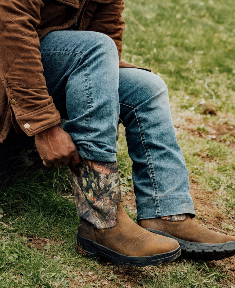 Men's Flatland Pull-On Waterproof Work Boot (Soft Toe) | MOSSY OAK