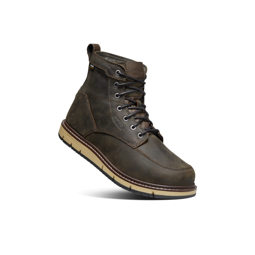 KEEN Brown Leather Men\'s Oxford Aluminum Toe Work Shoe Amazon.com: KEEN Utility San Jose Oxford Gingerbread/Off  main image 2