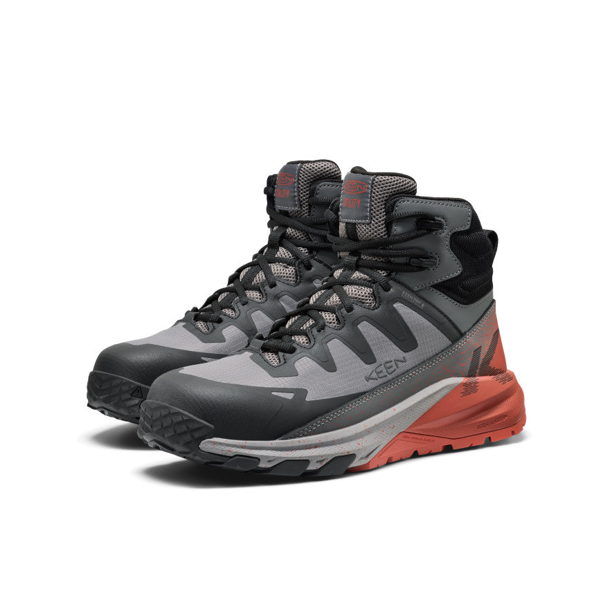 NEW KEEN Men\'s Black and Gray Mid-Hike/Work Boots Male KEEN Utility Men main image 4