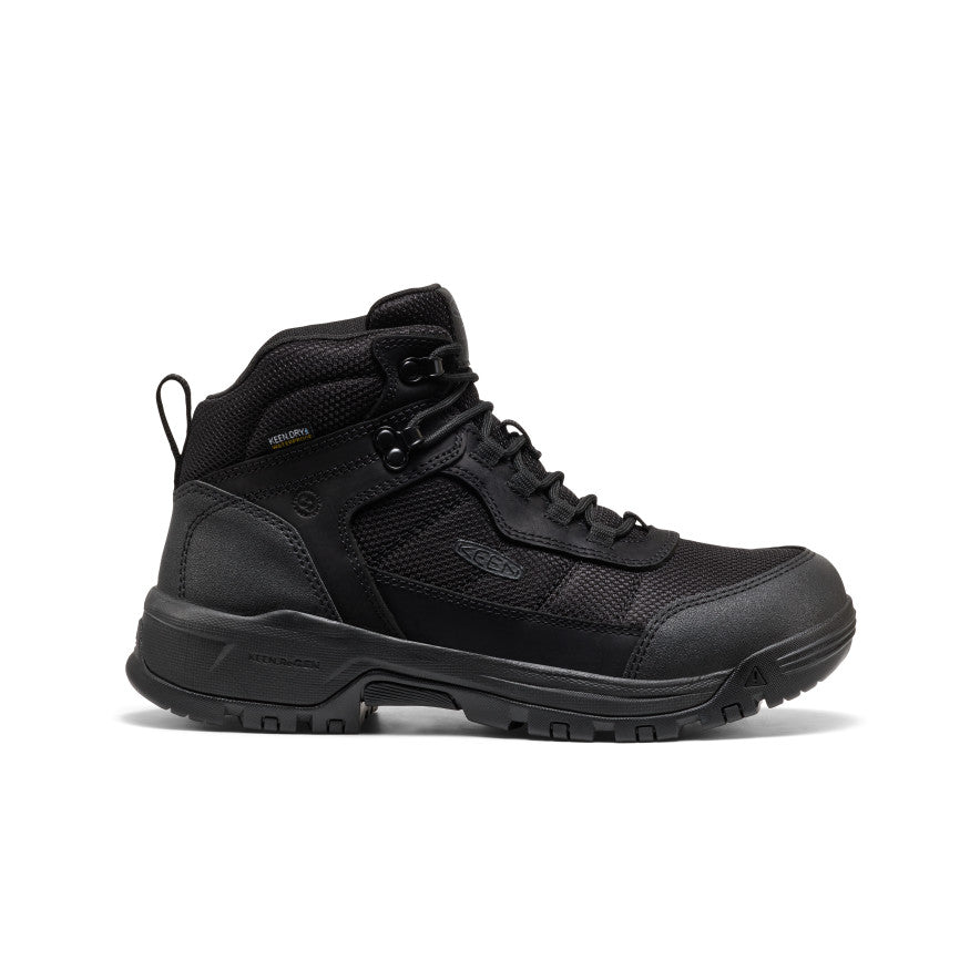 KEEN Men's Skokie Waterproof Work Boot (Soft Toe) | Black/Black
