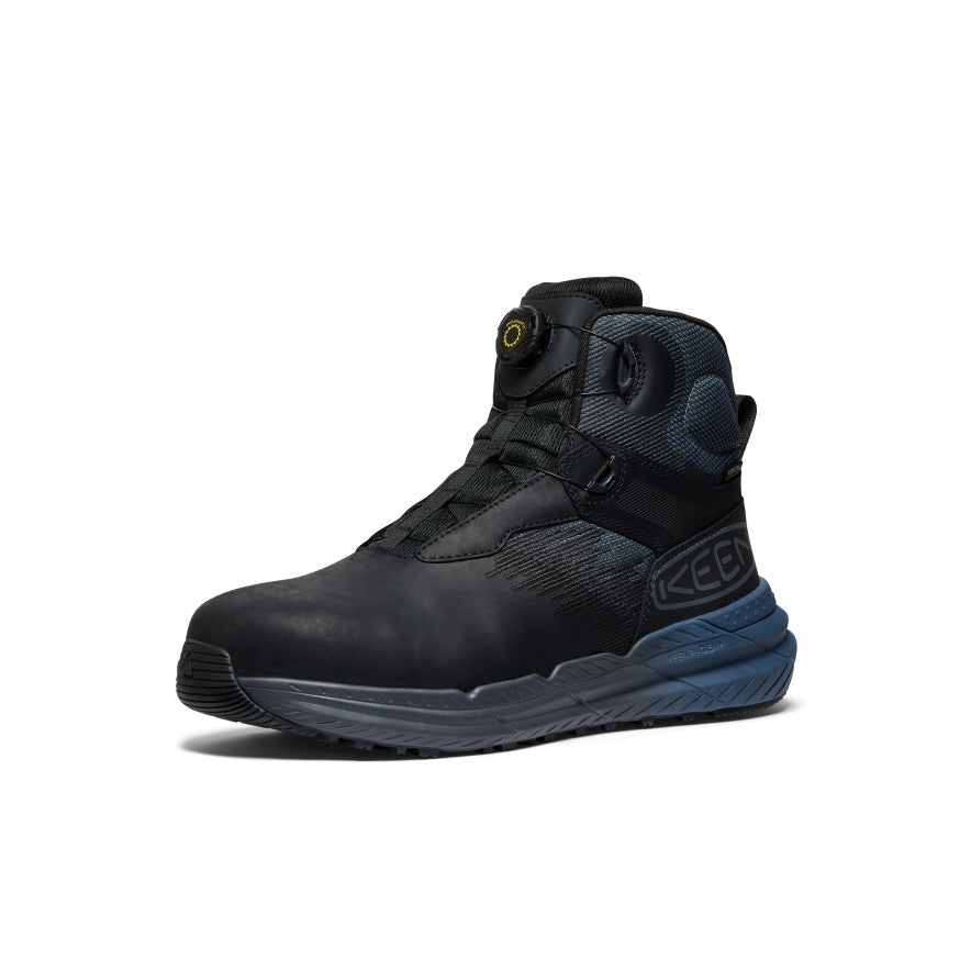 かなぶん Men's Snapline RF Waterproof Boot (Carbon Toe) | Vintage Indigo
