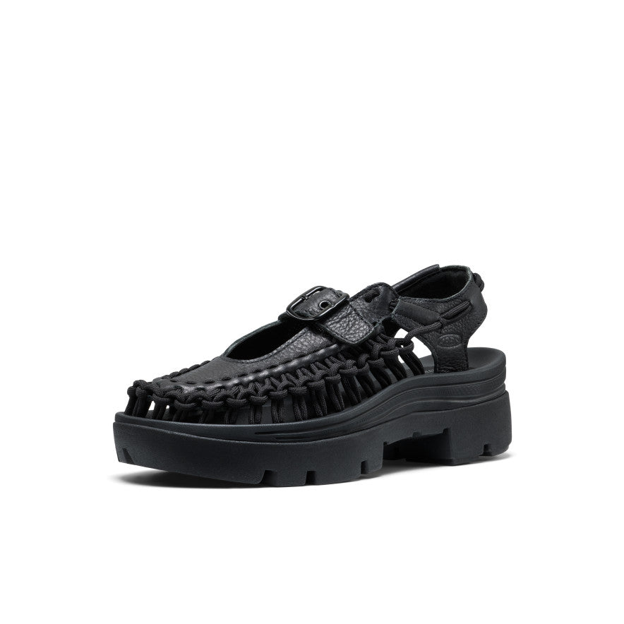 KEEN サンダル UNEEK PLT MARY JANE All Gender UNEEK PLT Mary Jane Sneaker | Black Smooth Lea | KEEN