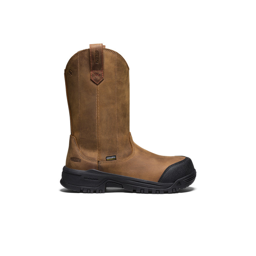 Keen Utility 1030488 Women's Bison Black Carbon Fiber Toe Evanston Pull On Waterproof Work Boot