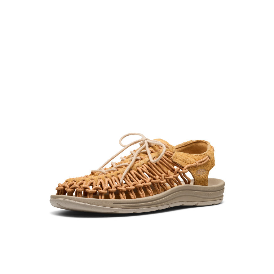 All Gender UNEEK Leather Sneaker | Oak Buff/Plaza Taupe | KEEN