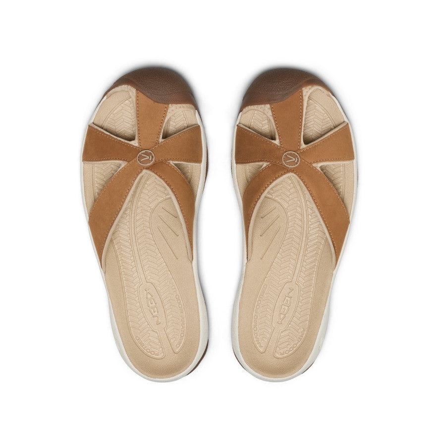 Women's Bali Leather Slide Sandal | Chipmunk/Birch | KEEN Footwear