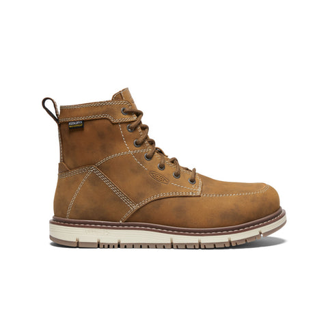 KEEN San Jose 6-Inch Alloy Toe Waterproof Work Boots For Men – Lightweight & Slip-Resistant