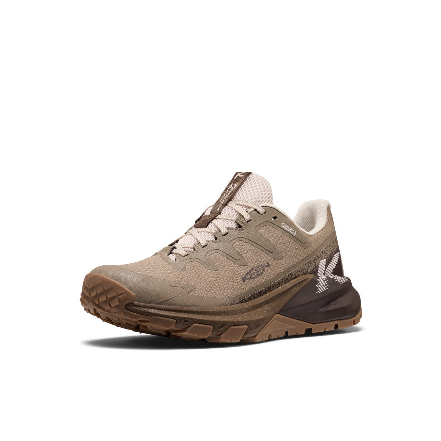 KEEN クライミングシューズ ベージュ/黒 Women's Targhee Apex Waterproof Hiking Shoe | Brindle/Peach Blush