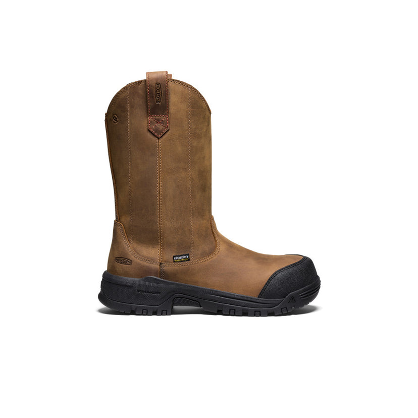 Women's Evanston Pull-On Waterproof Boot (Carbon Toe)  |  Bison/Black
