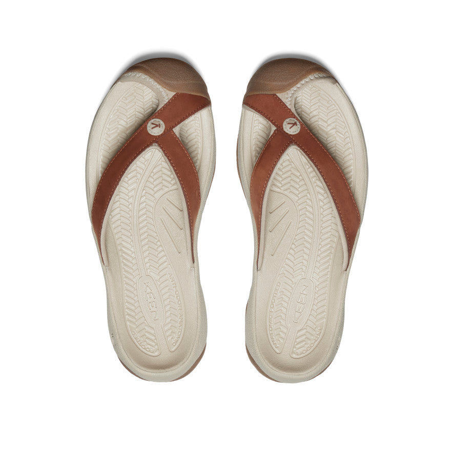 Women's Waimea Leather Flip-Flop | Taupe | KEEN Footwear