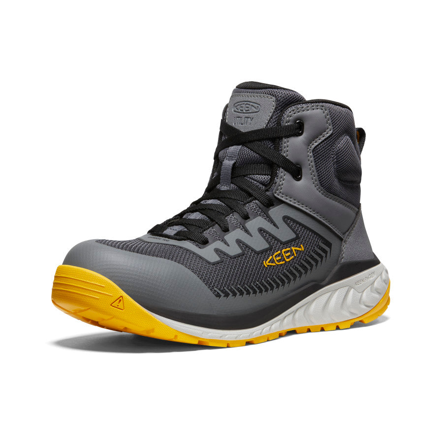 Men's Arvada Mid Work Sneaker | Black/Yellow | KEEN Footwear