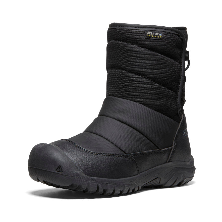 スキー keen.dry Big Kids' Puffrider Winter Boot | Black | KEEN Footwear