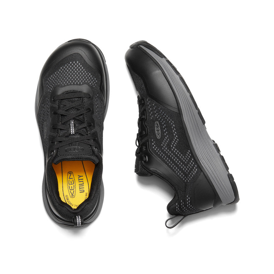 (取寄) キーン ユーティリティ レディース スパルタ アルミニウム トゥ エスド KEEN Utility women Sparta Aluminum Toe ESD Black/Grey Flannel Women's Black Aluminum Toe Work Shoes | ESD | KEEN Footwear