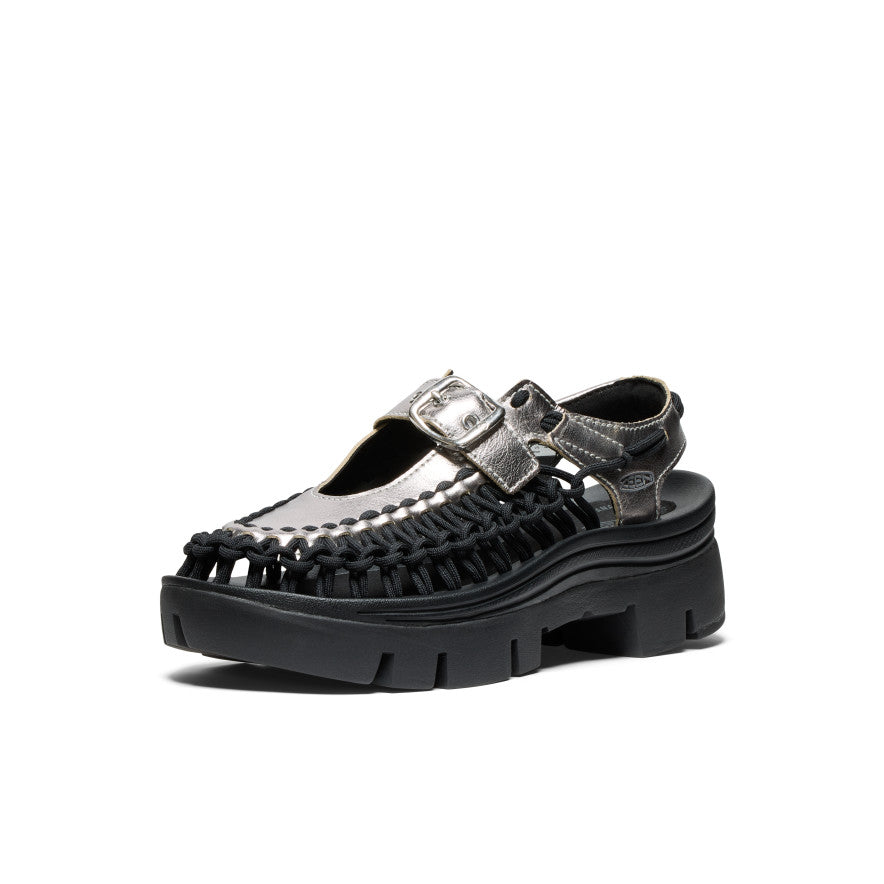 keen メリージェーン　シルバー　24cm All Gender UNEEK PLT Mary Jane Sneaker | Silver/Black | KEEN Footwear