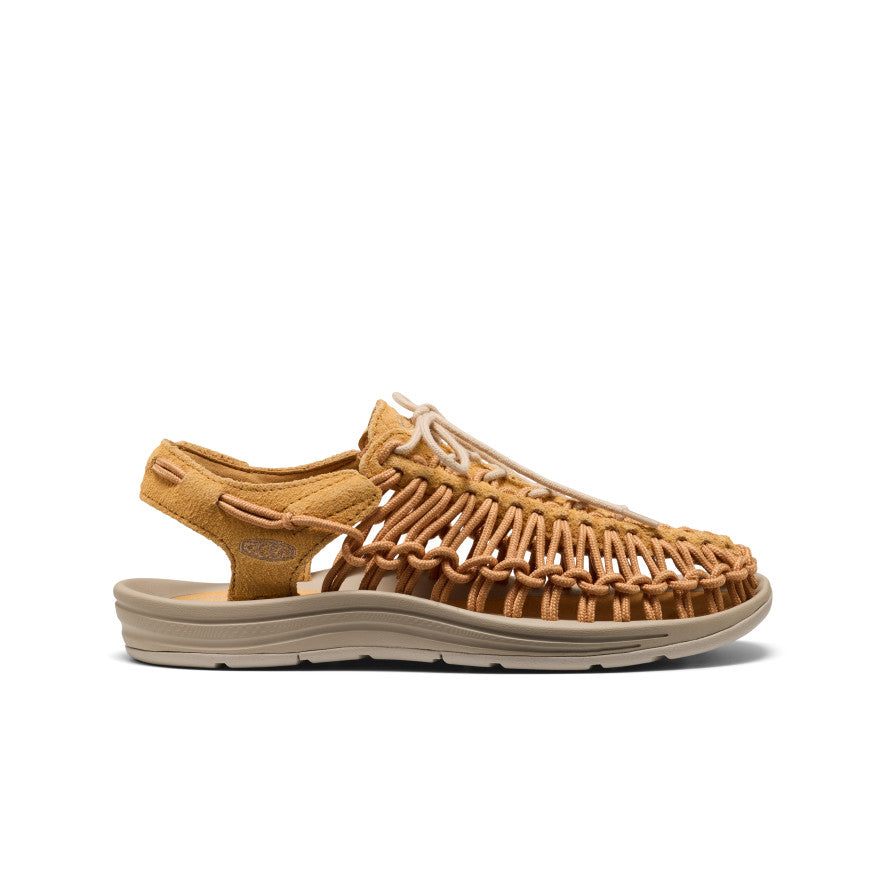 All Gender UNEEK Leather Sneaker | Oak Buff/Plaza Taupe | KEEN