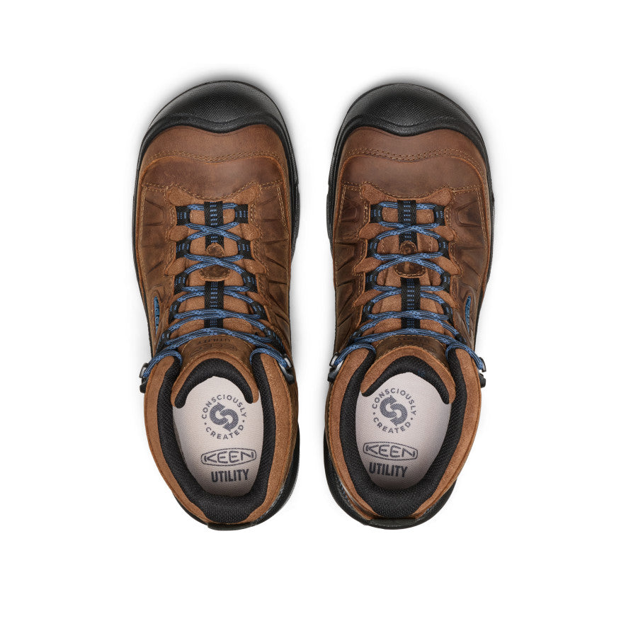 KEEN　ht Men's Targhee IV Leather Waterproof Work Boot (Carbon Toe) | Bison