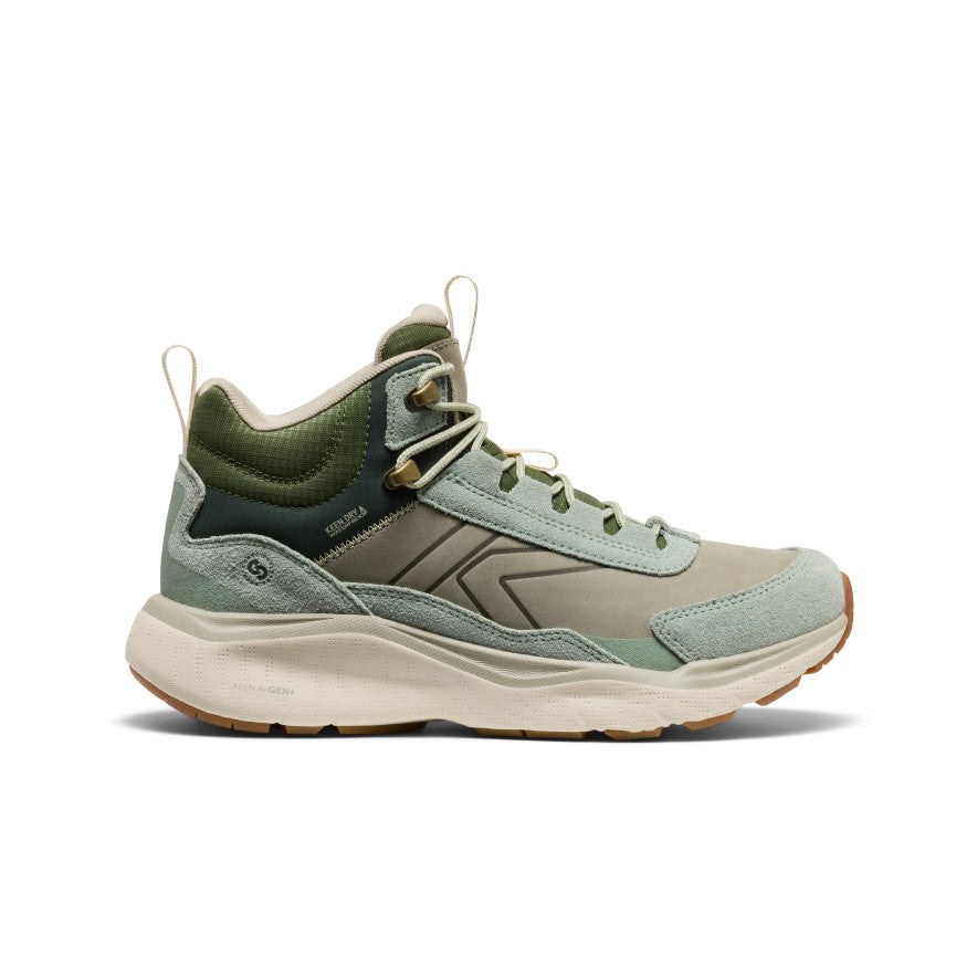 (取寄) キーン レディース ウォータープルーフ レザー ハイキング ブーツ KEEN women Leiki Waterproof Leather Hiking Boots Iceberg Green/Bronze Green Women's Leiki Waterproof Leather Hiking Boot | Iceberg Green