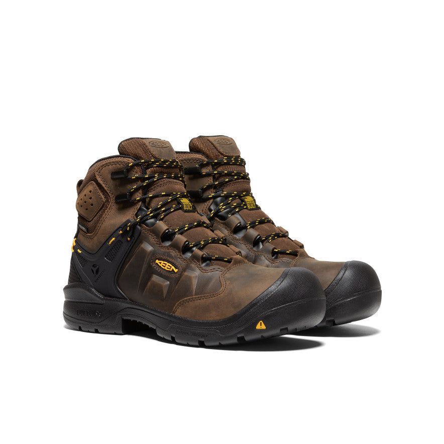 Botas De Trabajo Keen Hombre - Keen Davenport Al Waterproof Mid Composite Toe Para Hombre Marrom Botas Keen Mexi P 521