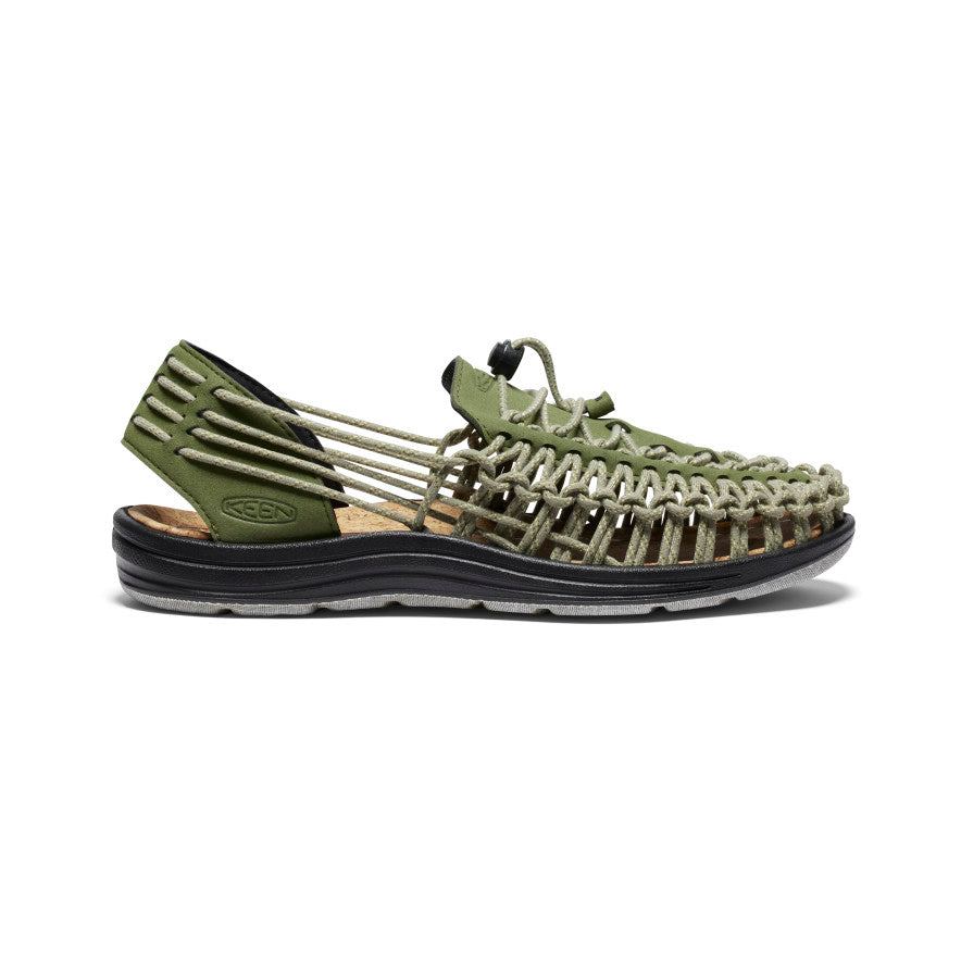 靴 KEEN UNEEK II OT 25cm Women's UNEEK II OT Silver Lining/Black Open Toe Sandal
