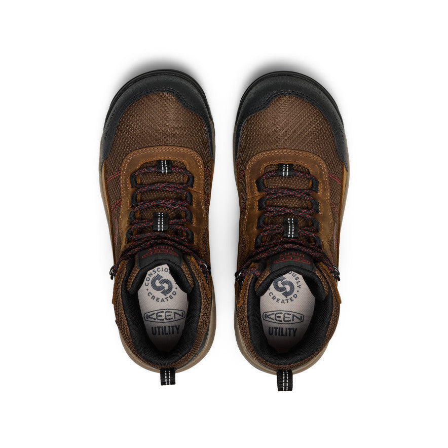 Keen Womens Steel Toe Brown and Black Hiking Boots Waterproof Chicago 6 main image 2