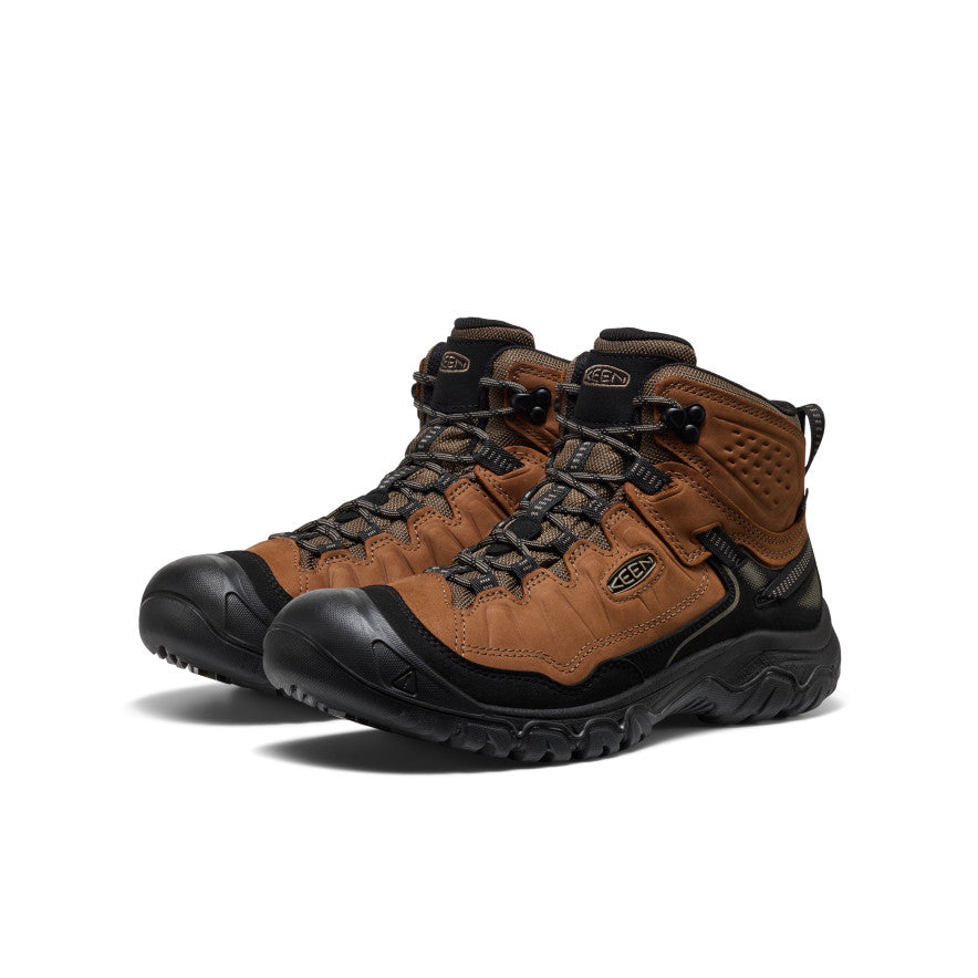 靴 KEEN TARGHEE IV MID WP Men's Targhee IV Waterproof Hiking Boot | Brindle/Canteen | KEEN