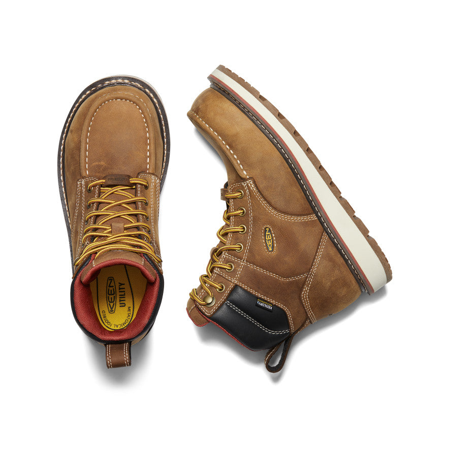 KEEN Utility Women's Cincinnati 6inch Composite Toe Waterproof Wedge Work Boot Belgian/Sandshell 8 Medium US　並行輸入品 KEEN Utility Women\u0027s Cincinnati 6\" Composite Toe Waterproof Wedge Work Boot