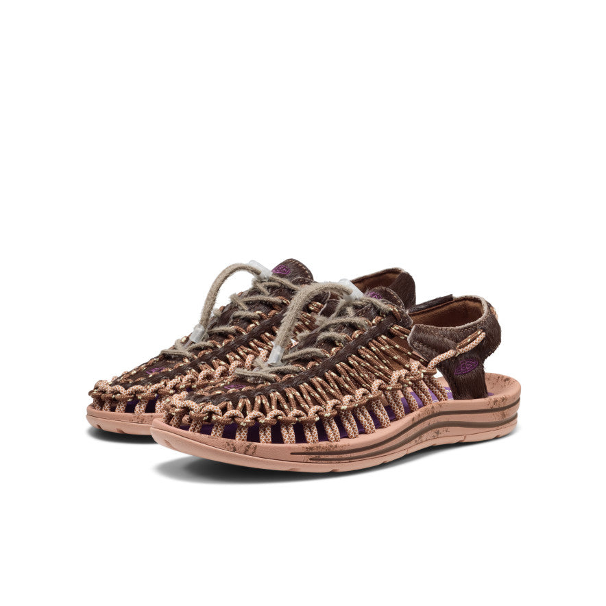 【未使用】KEEN UNEEK LEATHER ブラウン（プー142） All Gender UNEEK Leather Sneaker | Terrain Bison | KEEN Footwear