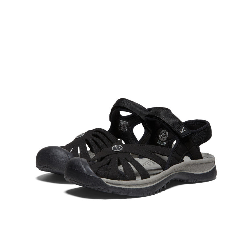 KEEN ROSE SANDAL レディース サンダル 24cm ブラック Women's Adventure Rose Sandals | Black/Gray | KEEN Footwear