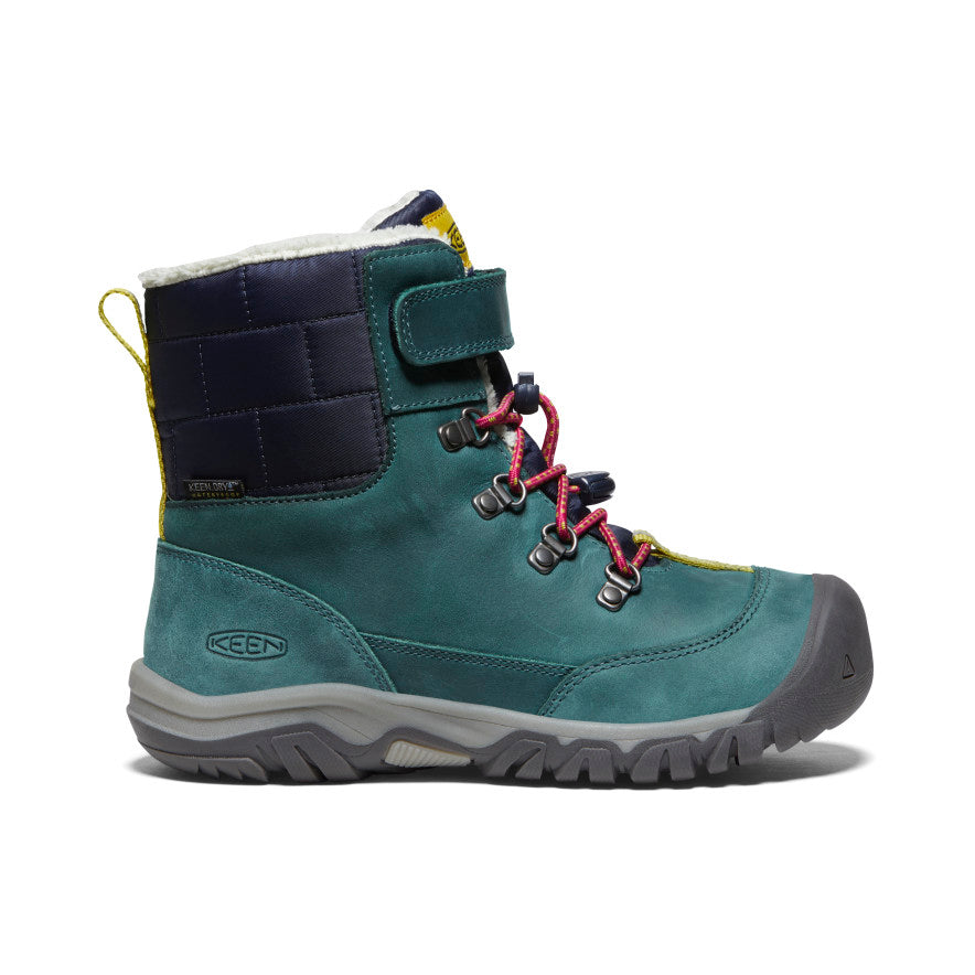 Big Kids\' Kanibou Waterproof Winter Boot | Deep Lagoon/Jazzy | KEEN Footwear | Schnürstiefel