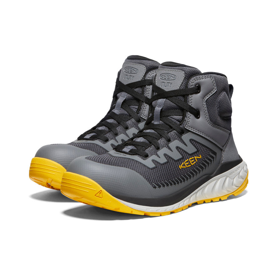 Men's Arvada Mid Work Sneaker | Black/Yellow | KEEN Footwear
