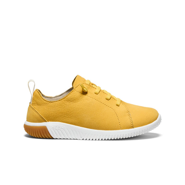 Big Kids' KNX Leather Sneaker | Gold Flame/Star White | KEEN