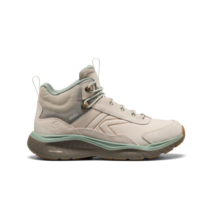 KEEN Women's Leiki Waterproof Leather Hiking Boot | Birch/Lily Pad | 7 Regular
