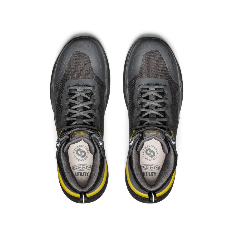 (取寄) キーン ユーティリティ メンズ シンクロ ウォータープルーフ ワーク ブーツ (カーボン-ファイバー トゥ) KEEN Utility men Synchro Waterproof Work Boot (Carbon-Fiber Toe) Magnet/Black Men's Synchro Waterproof Work Boot (Carbon Toe) | Magnet/Black