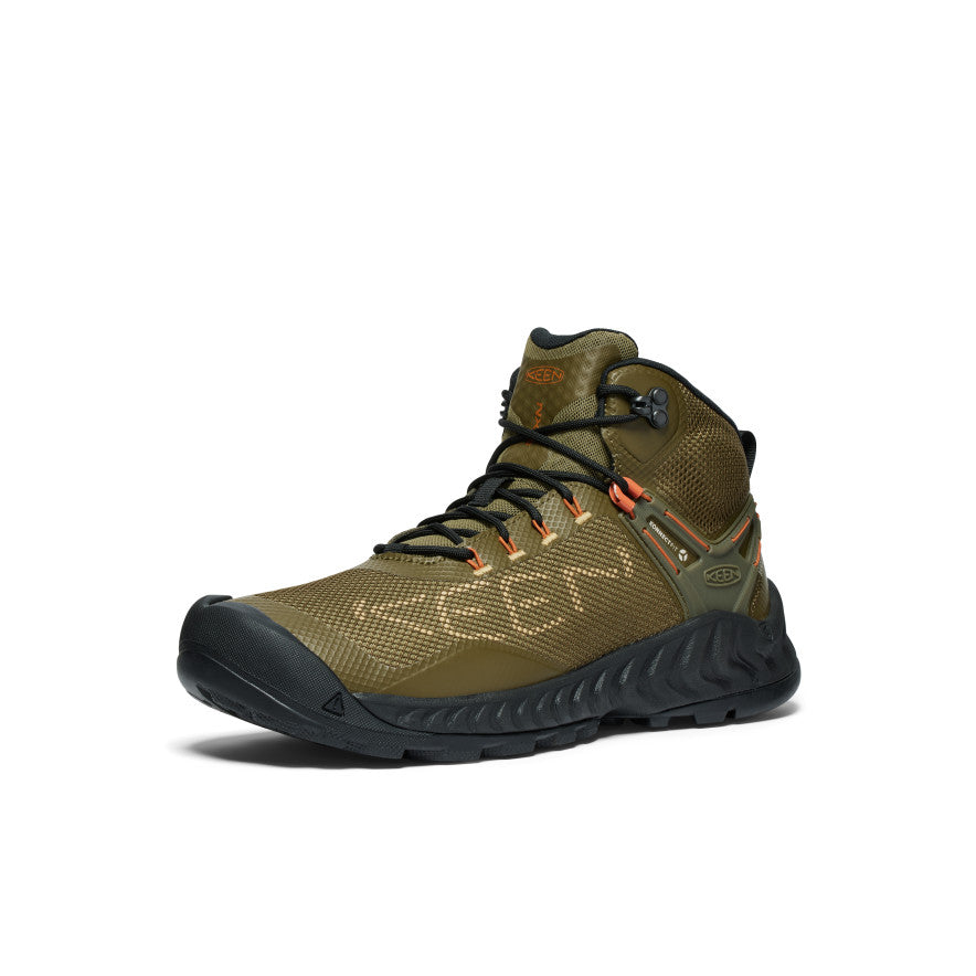 Men´s NXIS EVO Waterproof Boot Dark Olive/Gold Flame KEEN Footwear