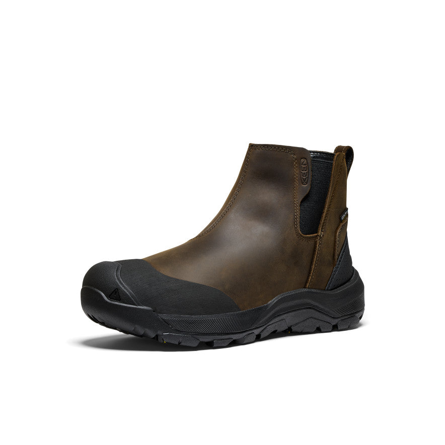 keenメンズ レヴェル フォー チェルシー 防水ウインターブーツ Men's Winter Slip-On Boots | Canteen Black | KEEN Footwear
