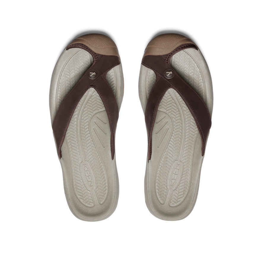 Men's Waimea Leather Flip-Flop | Java/Taupe | KEEN Footwear