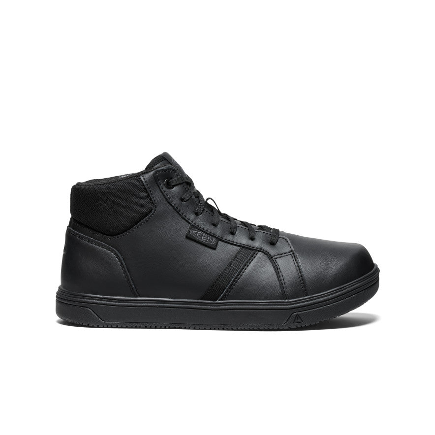 Men's PTC Kenton Mid Work Shoe (Soft Toe) | Black/Black | KEEN