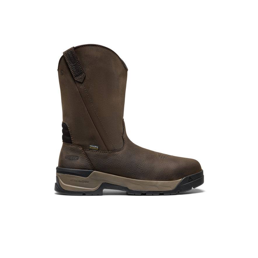 Men's Flatland Pull-On Waterproof Work Boot (Carbon Toe) | Dark