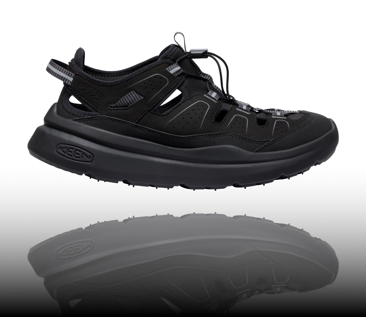 Men's Wk450 Sandal Black/Black Walking Shoe | KEEN | KEEN Footwear