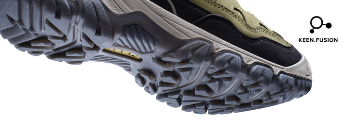 Close up product shot of KEEN-fusion technology on Targhee IV hiking boot